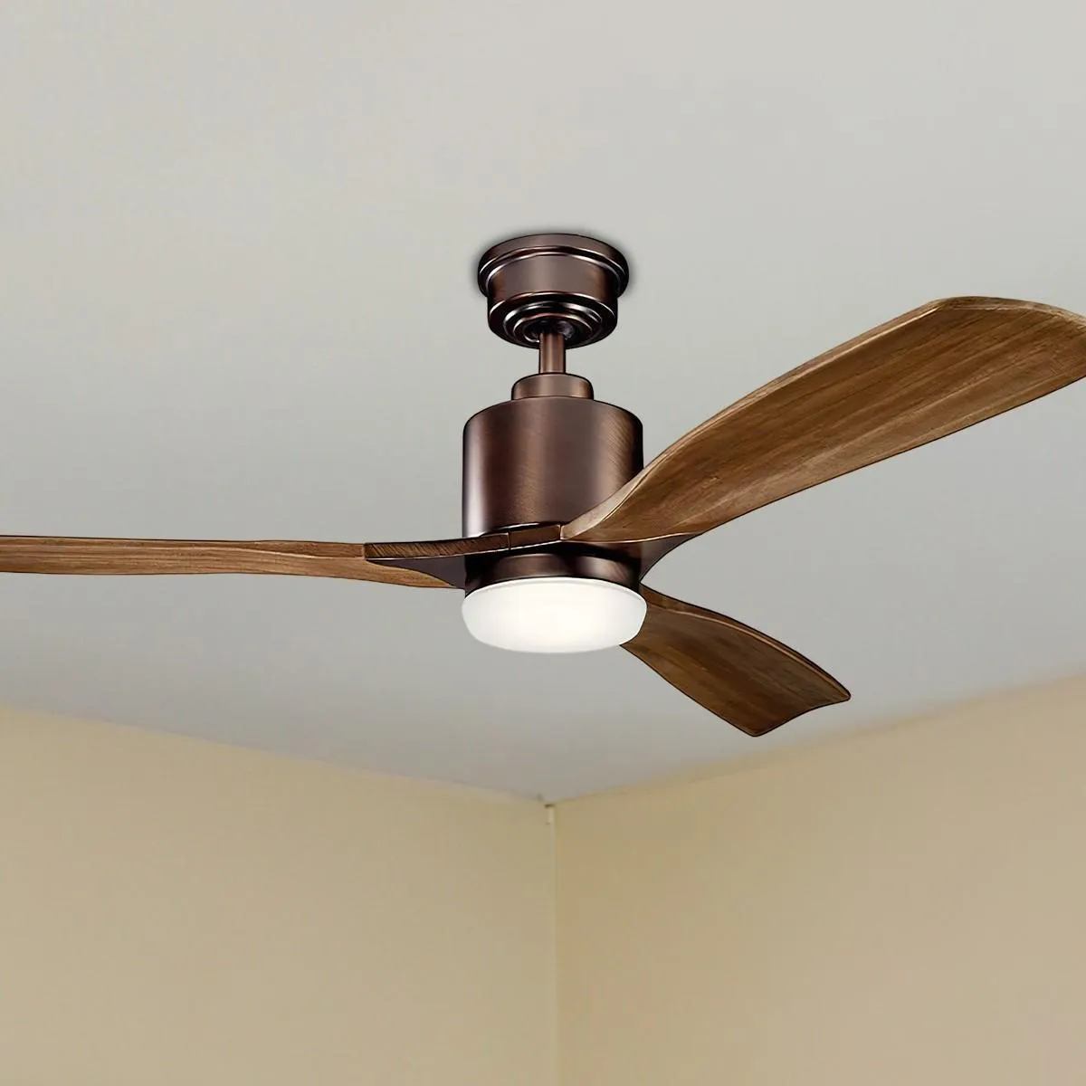 Ridley II 52 Inch Oil Brushed Bronze Indoor LED Ceiling Fan with Wall Control