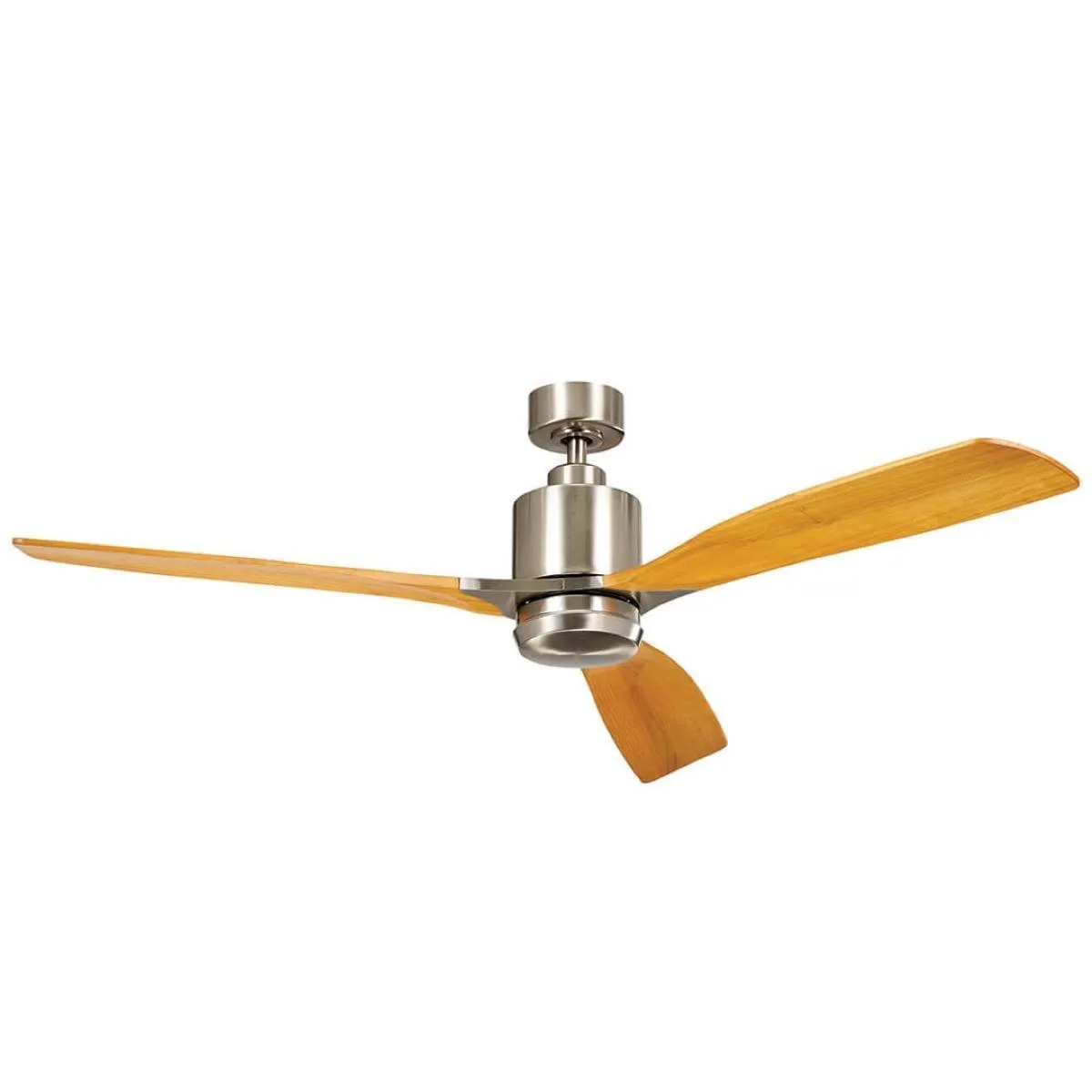 Ridley II 60 Inch Brushed Stainless Steel Indoor LED Ceiling Fan with Wall Control