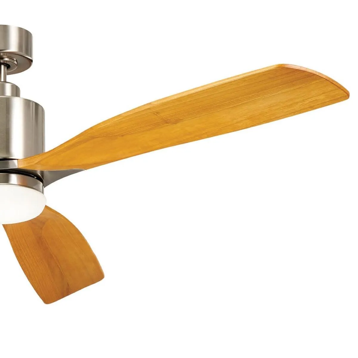 Ridley II 60 Inch Brushed Stainless Steel Indoor LED Ceiling Fan with Wall Control