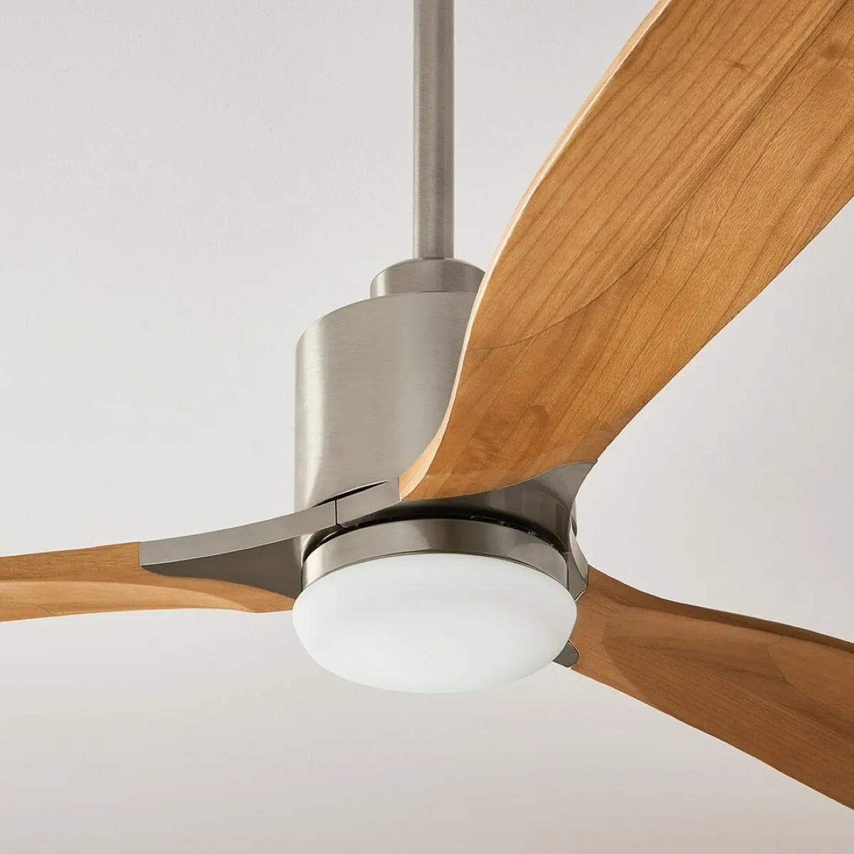 Ridley II 60 Inch Brushed Stainless Steel Indoor LED Ceiling Fan with Wall Control