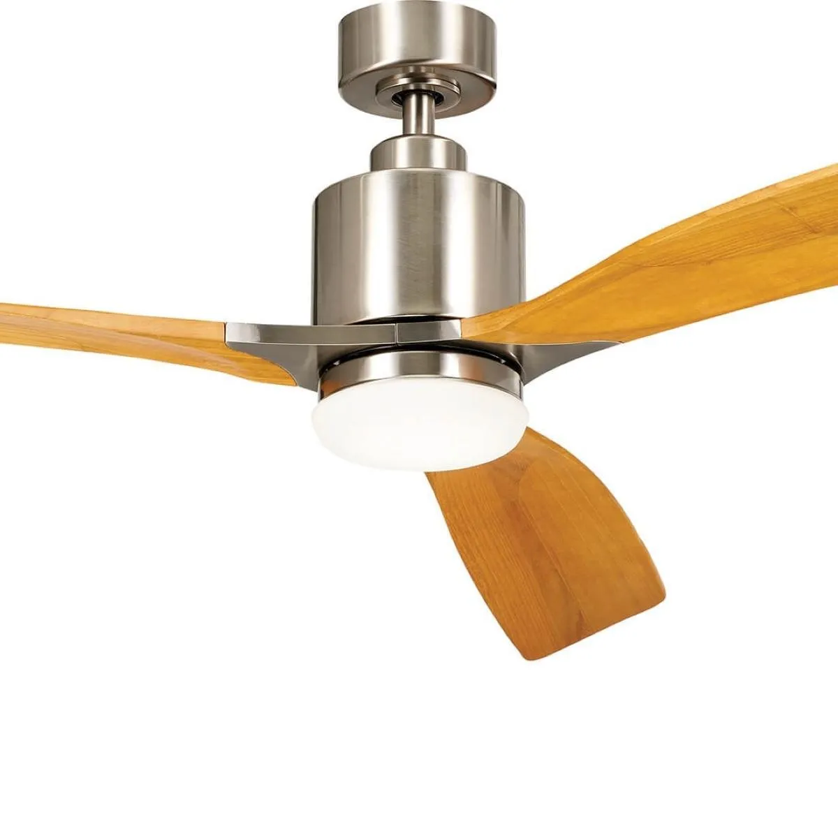 Ridley II 60 Inch Brushed Stainless Steel Indoor LED Ceiling Fan with Wall Control