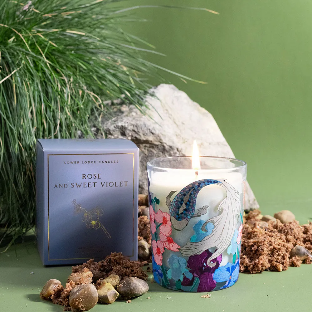 Rose and Sweet Violet Home Scented Candle