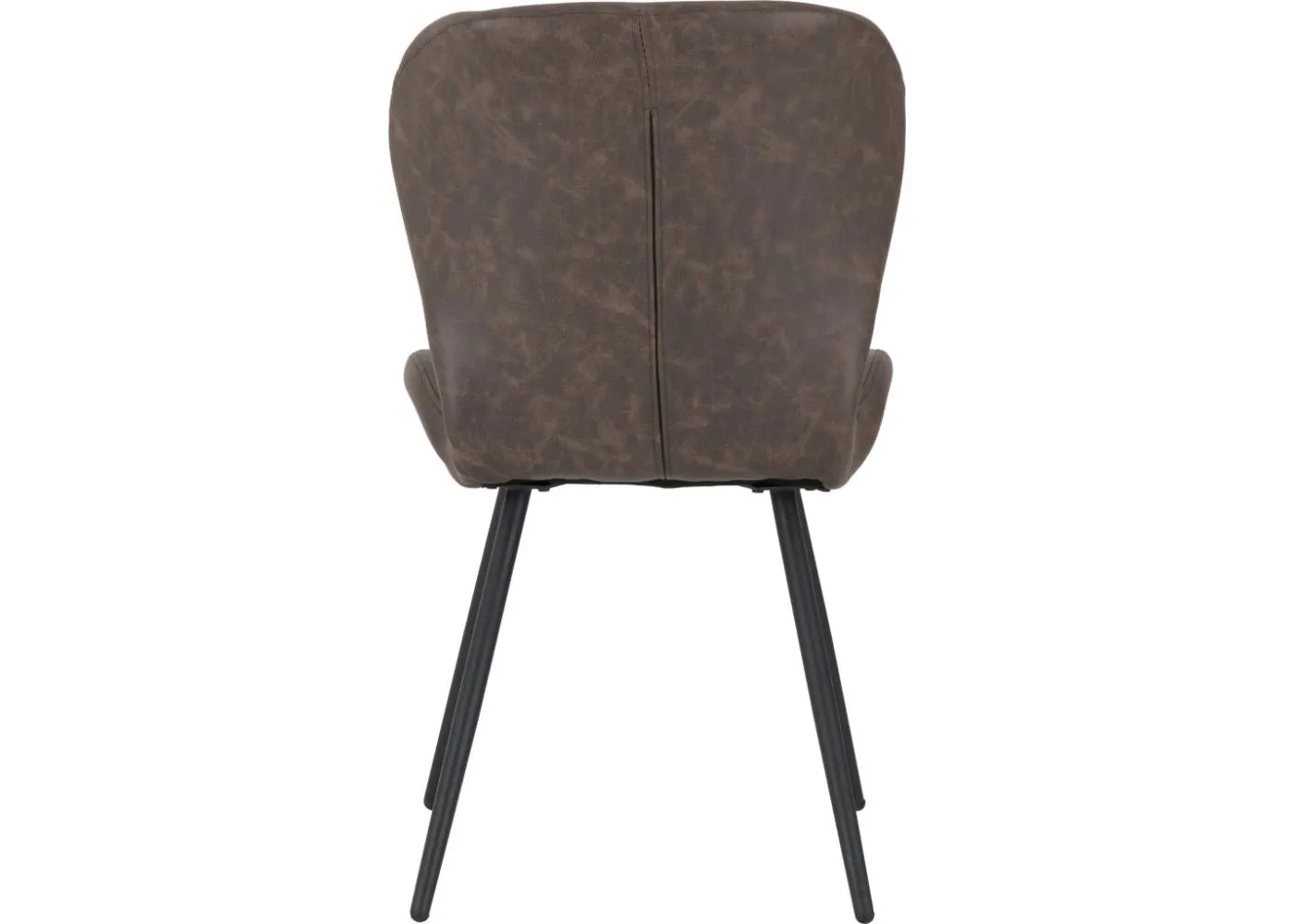 Set of 4 Quebec Brown Faux Leather Dining Chairs by Wholesale Beds