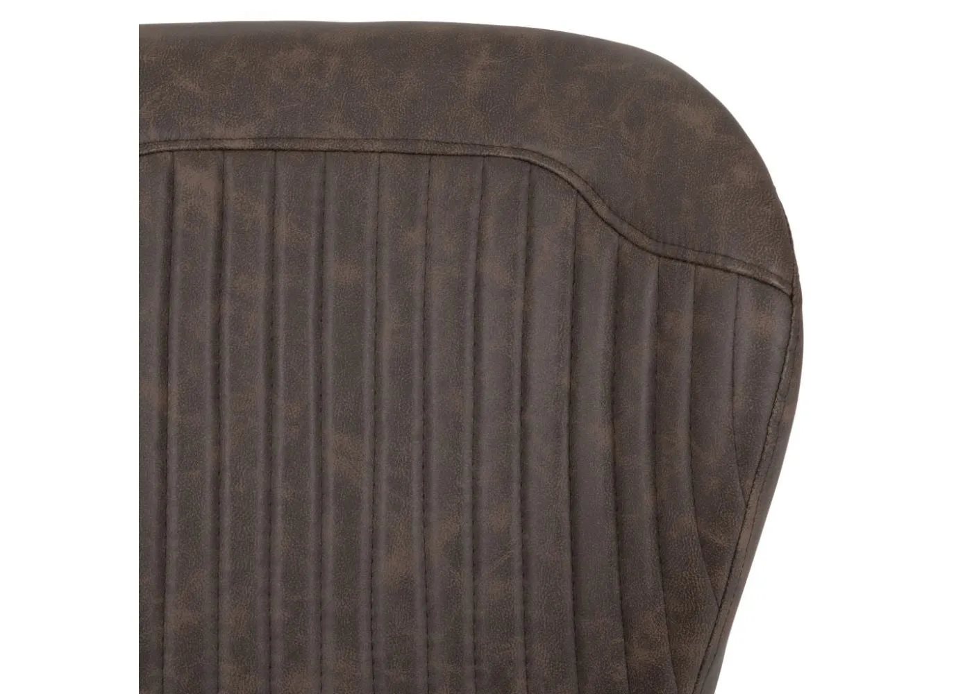 Set of 4 Quebec Brown Faux Leather Dining Chairs by Wholesale Beds
