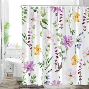 Shower Curtain multicolor Flower for Bathroom luxury