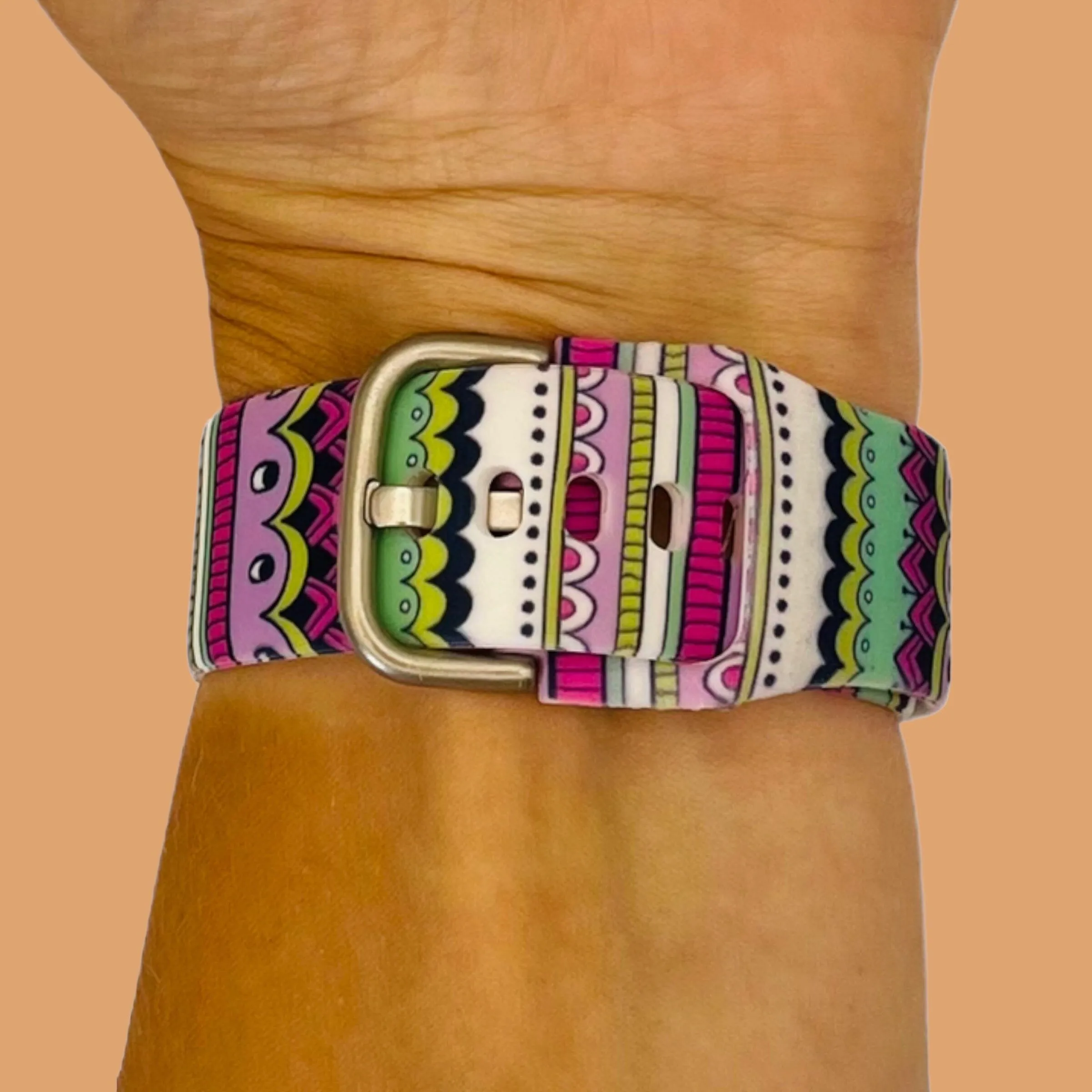 Silicone Pattern Watch Straps compatible with the Ryze Flex Smart Watch