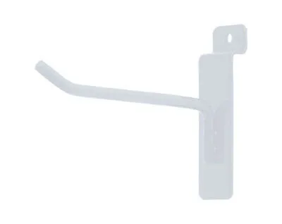 Slatwall White Metal Hooks  1, 4, 6, 8, 12 for Slat wall