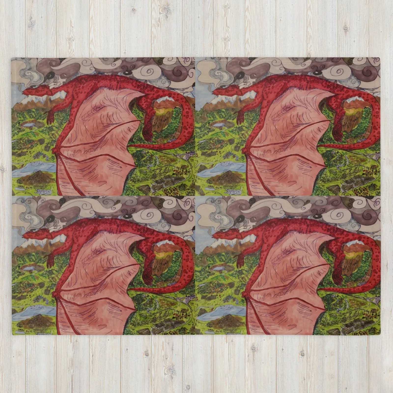 Sleeping Dragon Throw Blanket