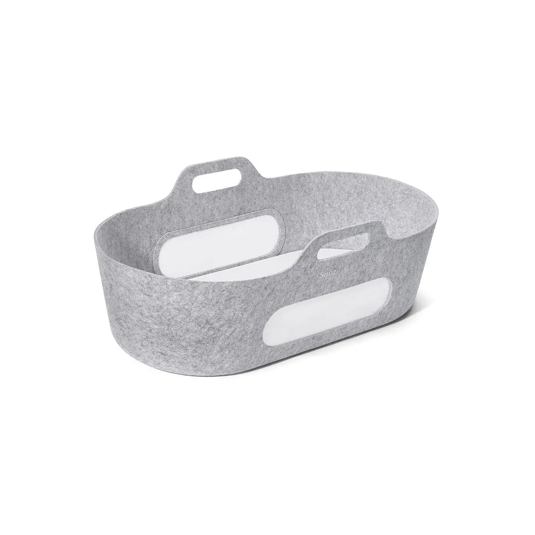 SnuzBaskit Moses Basket   Stand Set - Natural/Light Grey