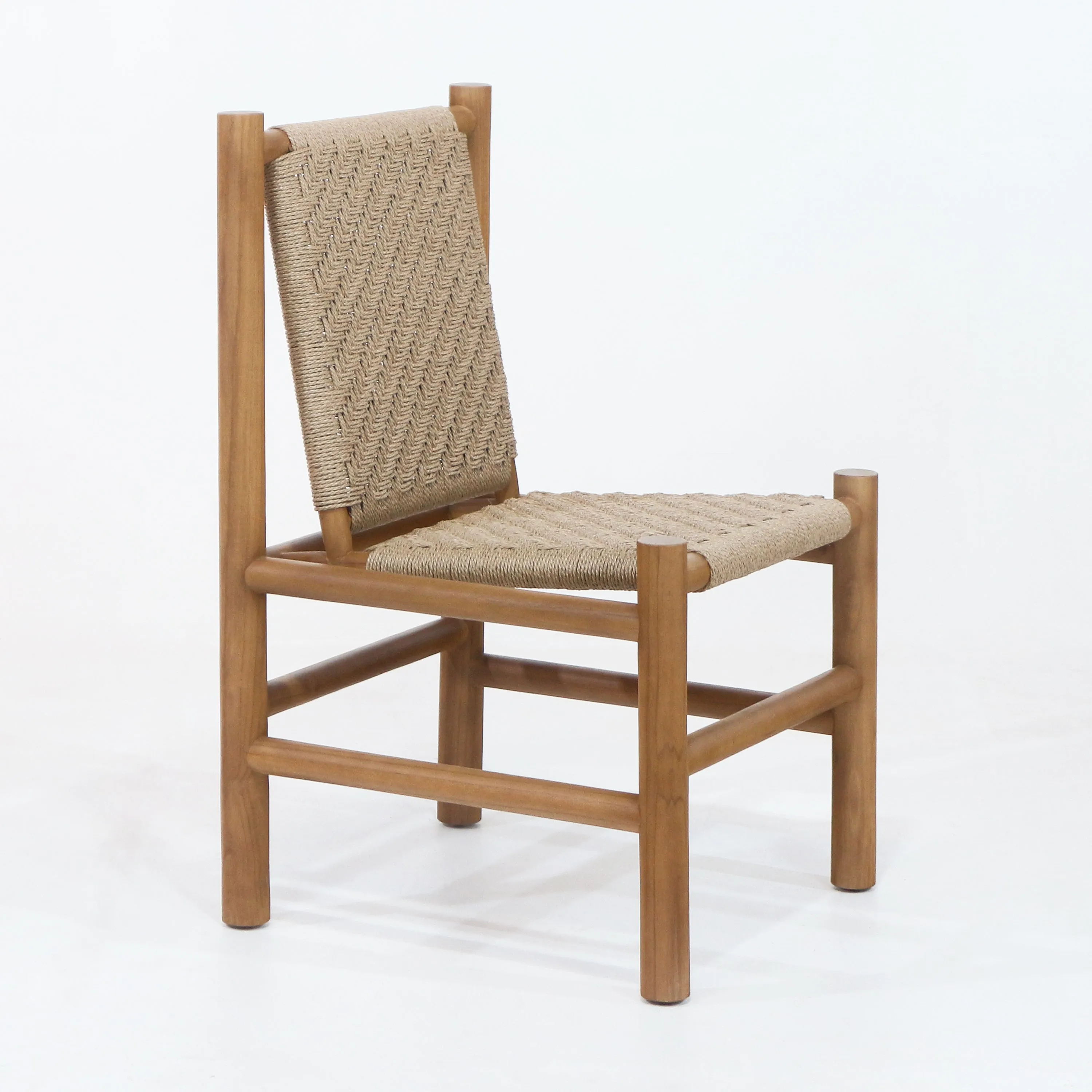Spyros Teak & Polypropylene Woven Dining Chair