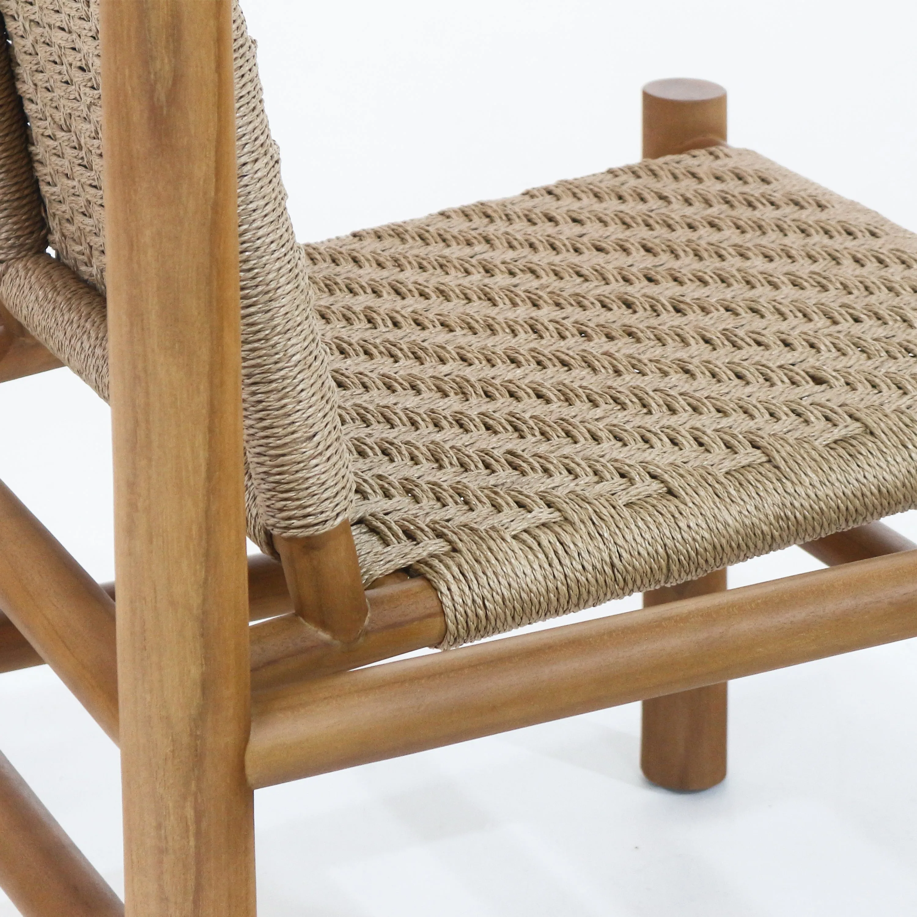 Spyros Teak & Polypropylene Woven Dining Chair