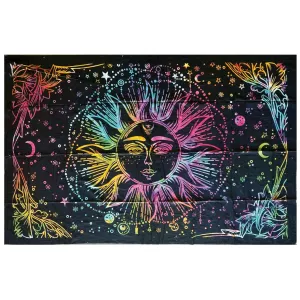 Sun Power Celestial Night Tapestry