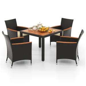 Tangkula 5 Pieces Patio Dining Table Set for 4