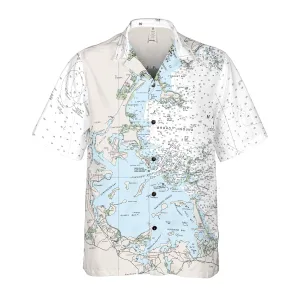The Boston Harbor Navigator Coconut Button Camp Shirt