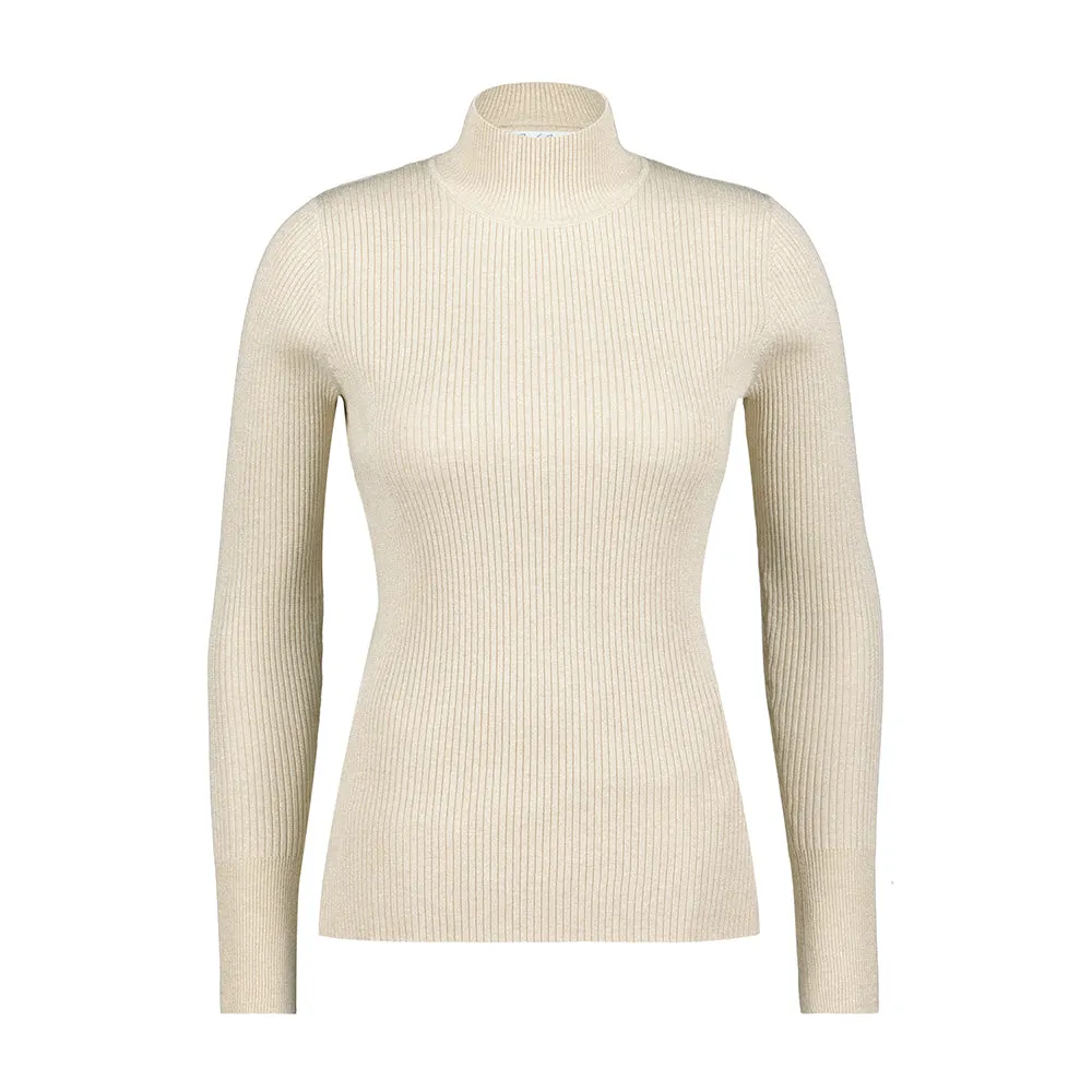 Turtle Neck Sparkle Long Sleeve Top