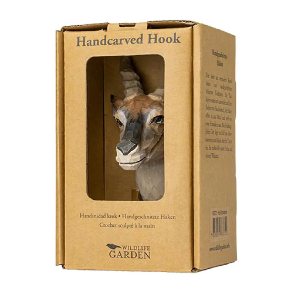 wildlife garden hand carved eland hook
