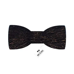 Wooden Ink Cracks Black Bow Tie