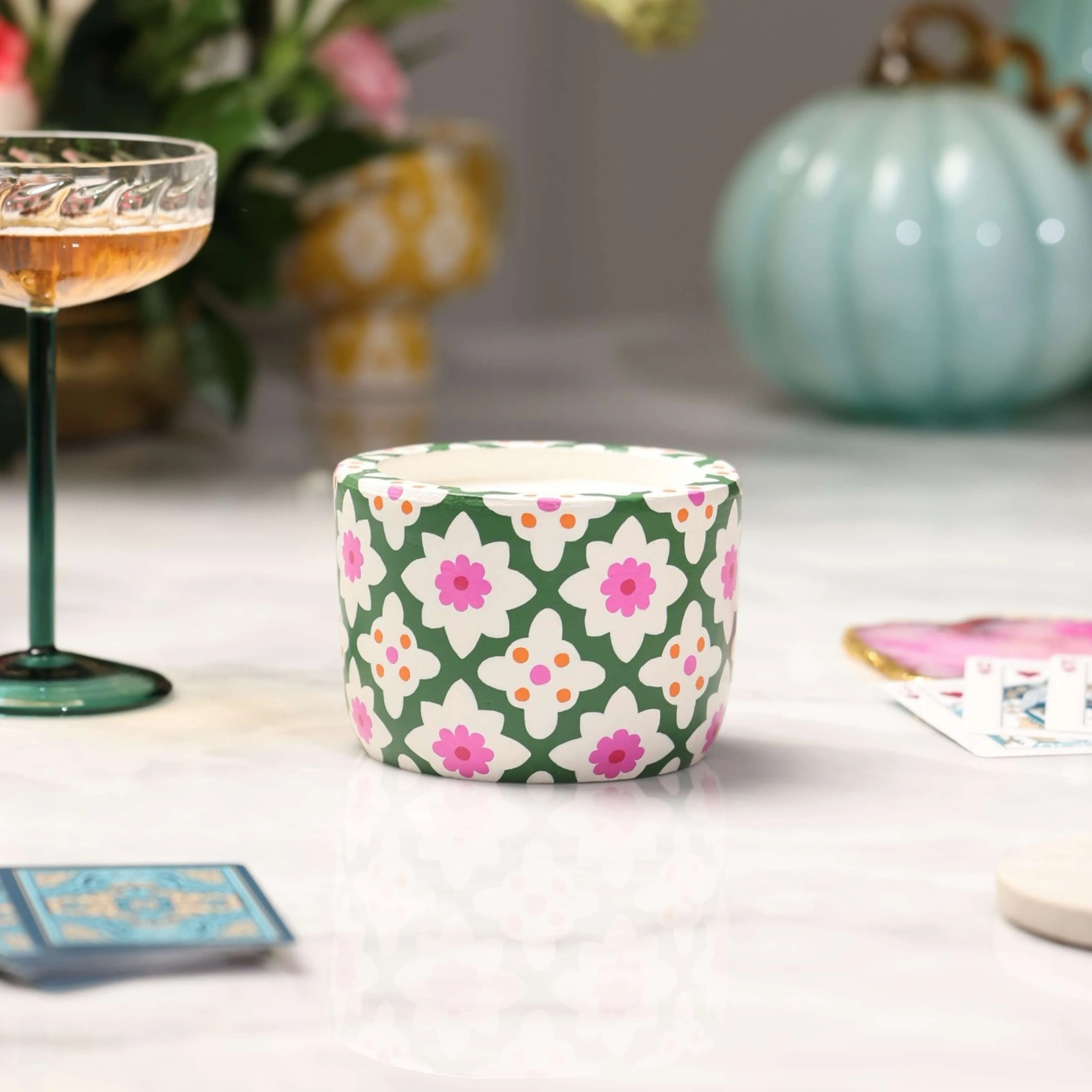 Zahra- Handpainted & Scented Soy Wax Candle